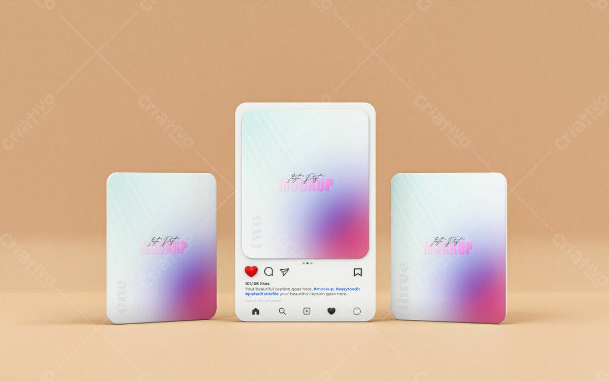 Cards para Instagram PSD Editável