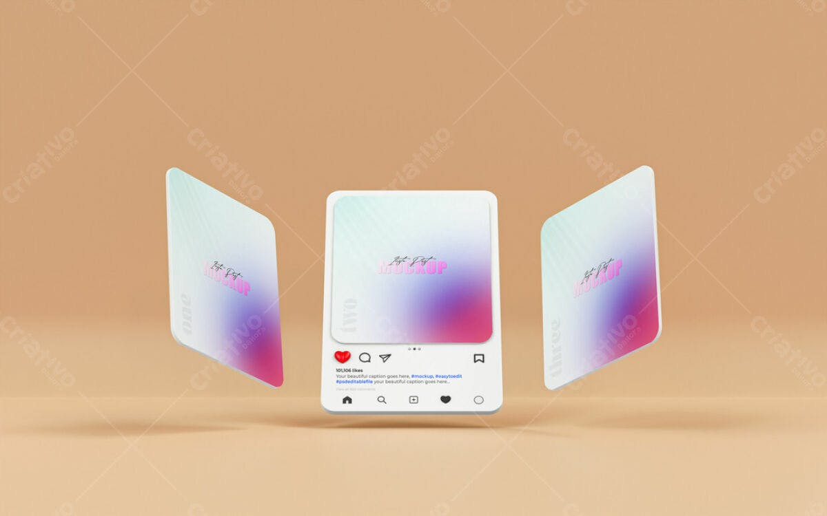 Cards para Instagram PSD Editável