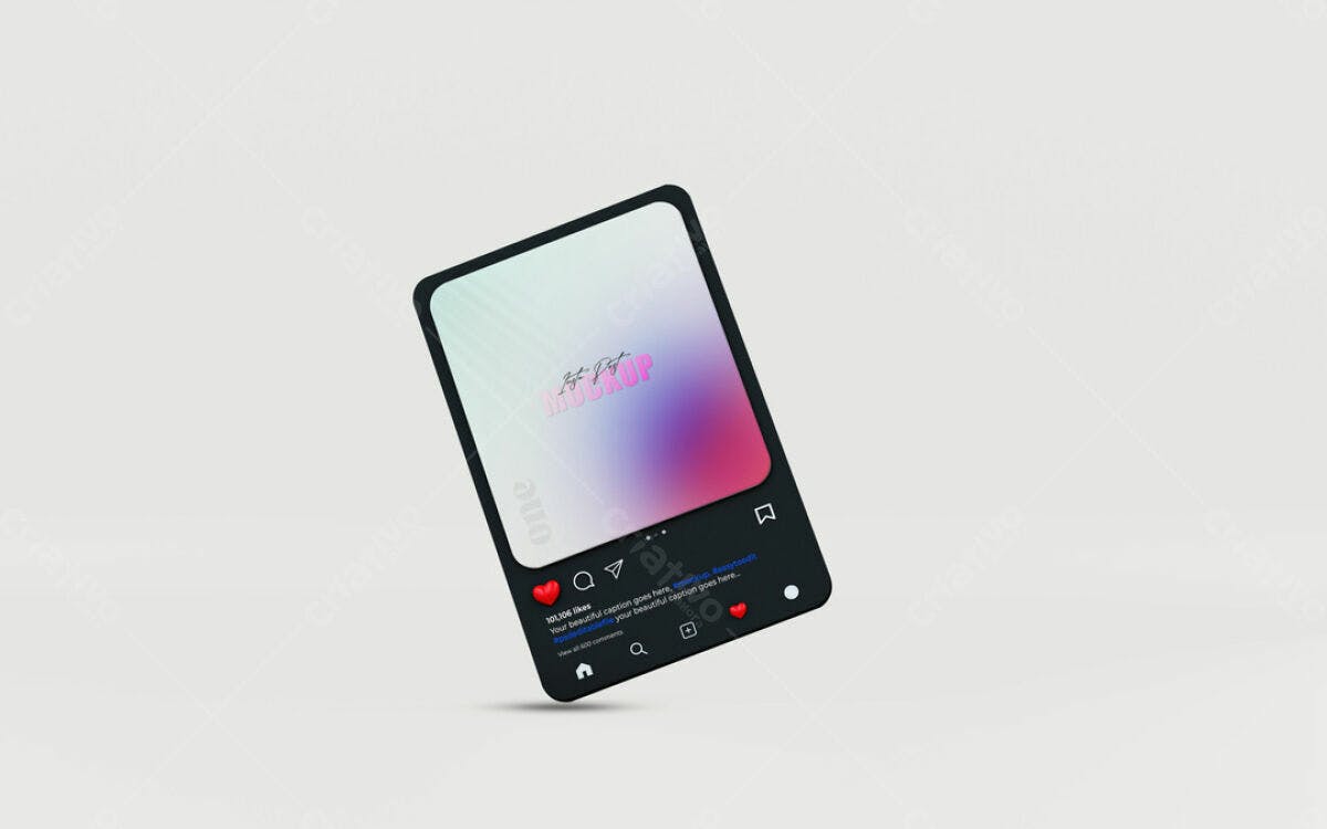 Mockup de Post para Instagram PSD Editável