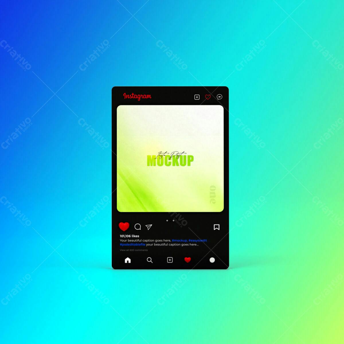Post Instagram PSD Editável