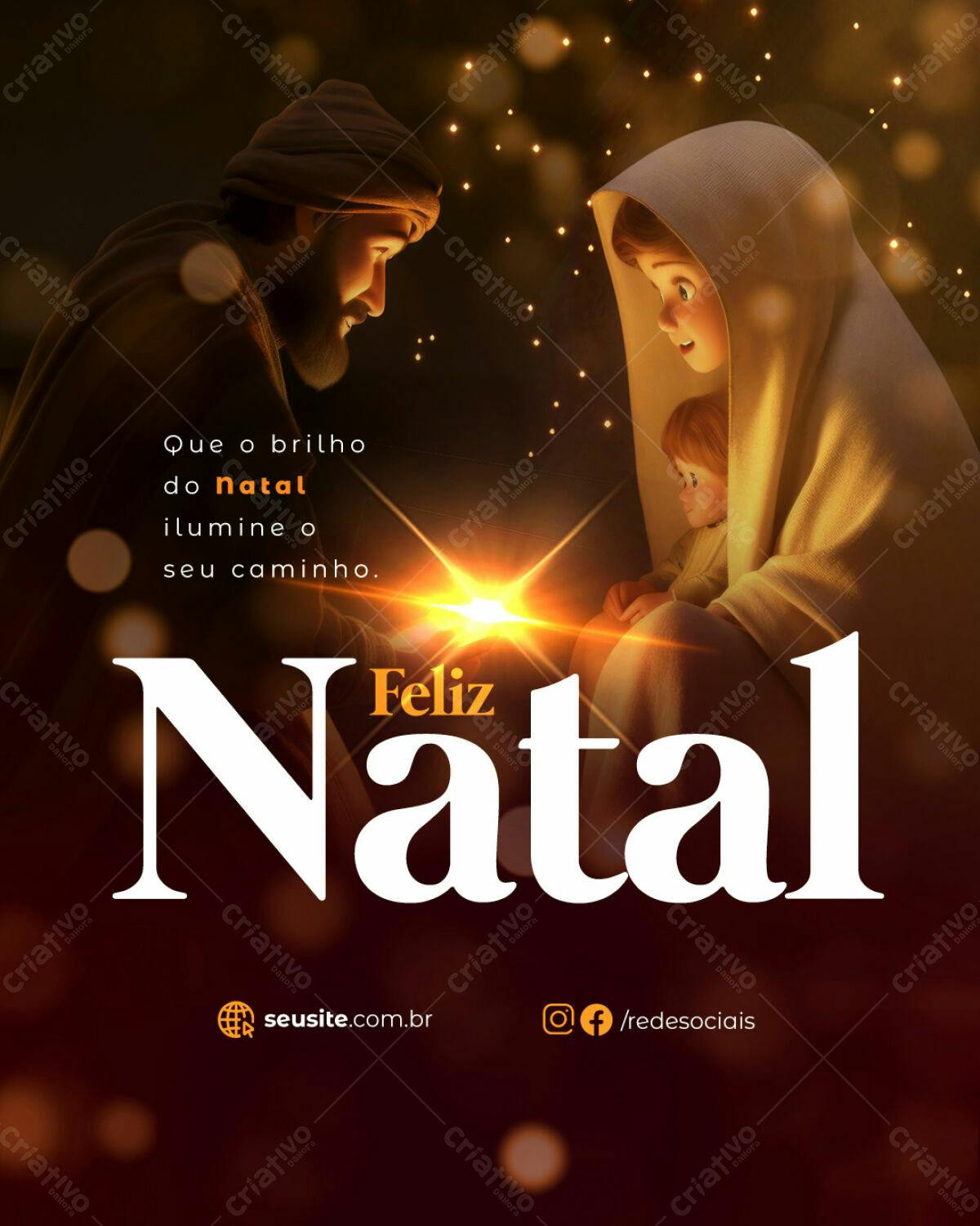 Flyer Feliz Natal PSD Editável