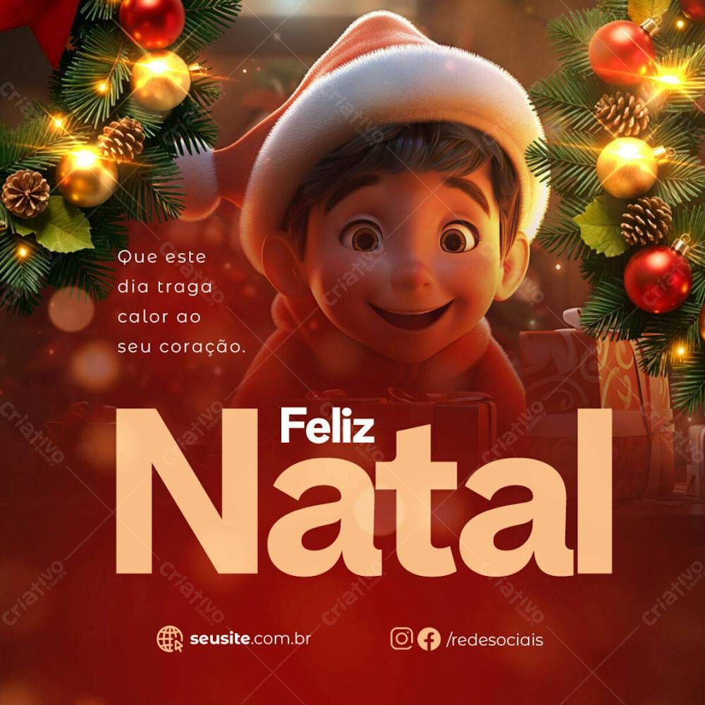 Dia 25 De Dezembro Especial Natal Feed Psd Editável