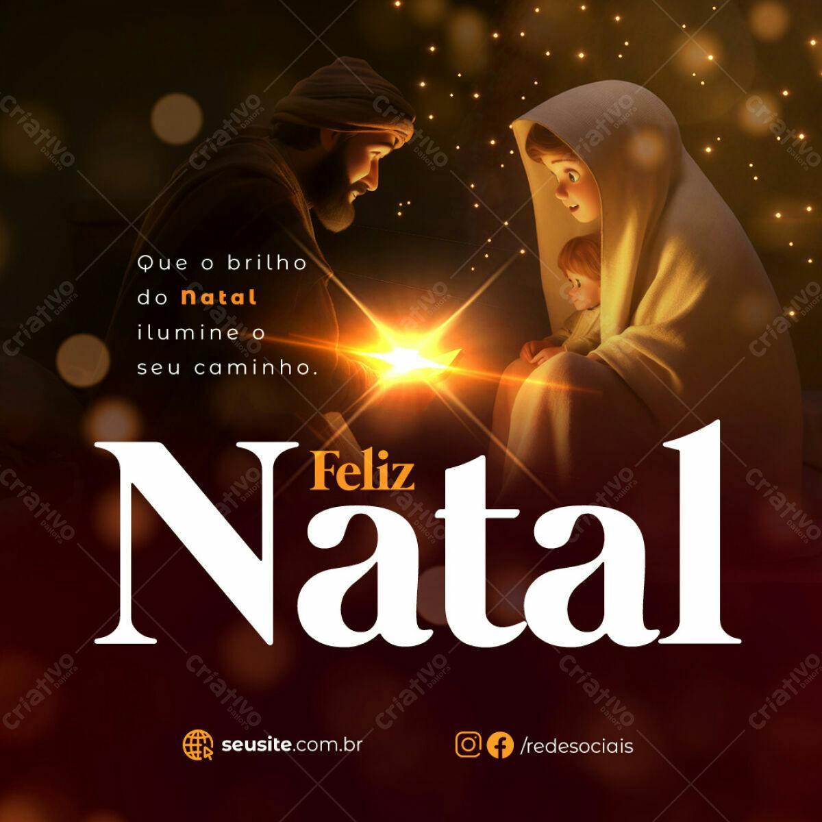 Postagem Feliz Natal PSD Editável