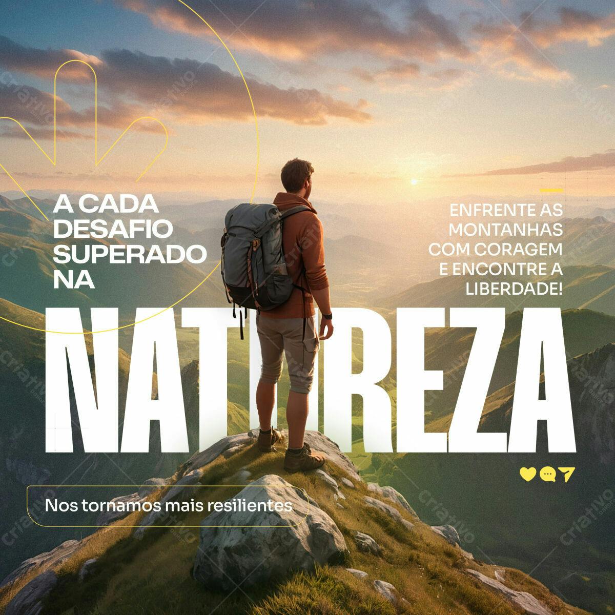 Post para Redes Sociais Motivacional PSD Editável