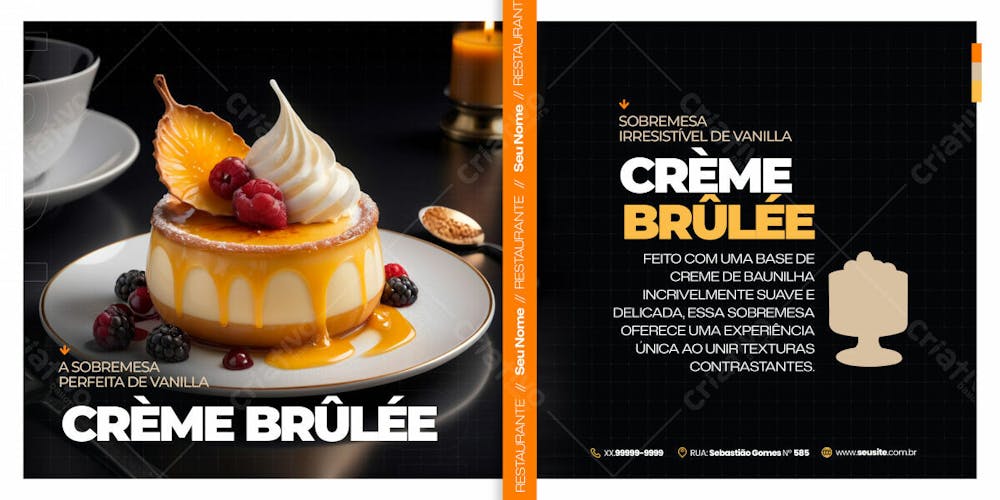 A Sobremesa Perfeita De Vanilla Crème Brûlée