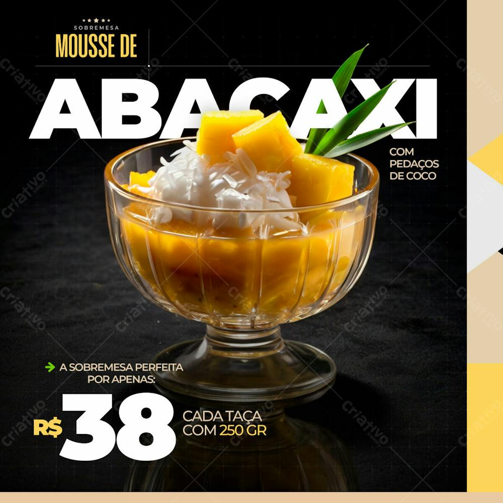 Compre Sua Sobremesa De Mousse De Abacaxi Por Apenas