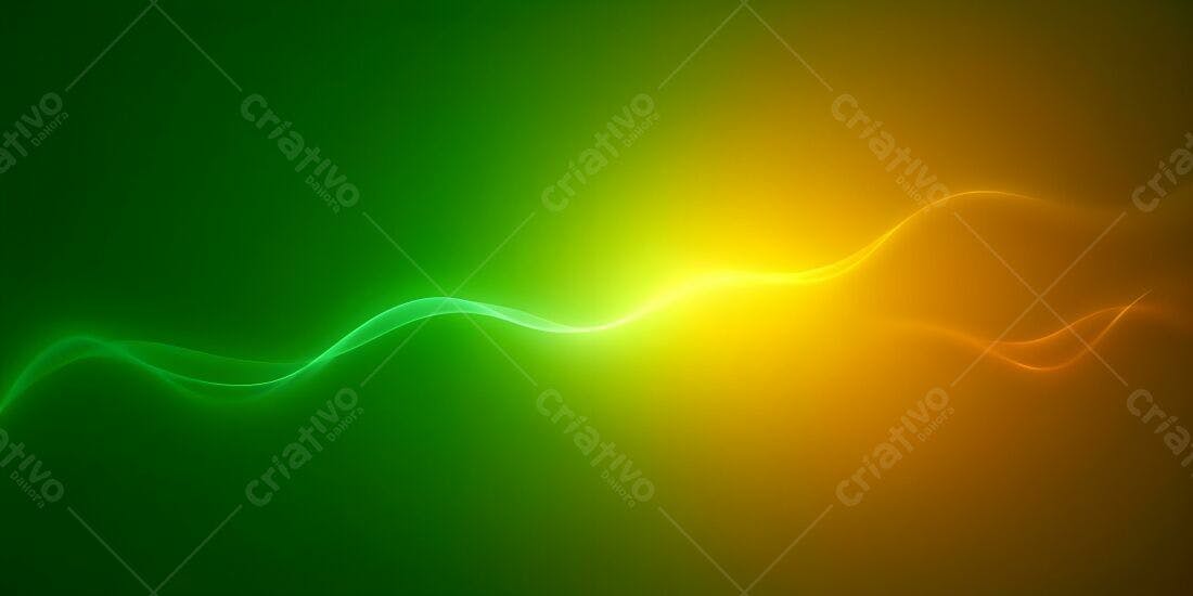 Ondas abstratas verde e amarelo