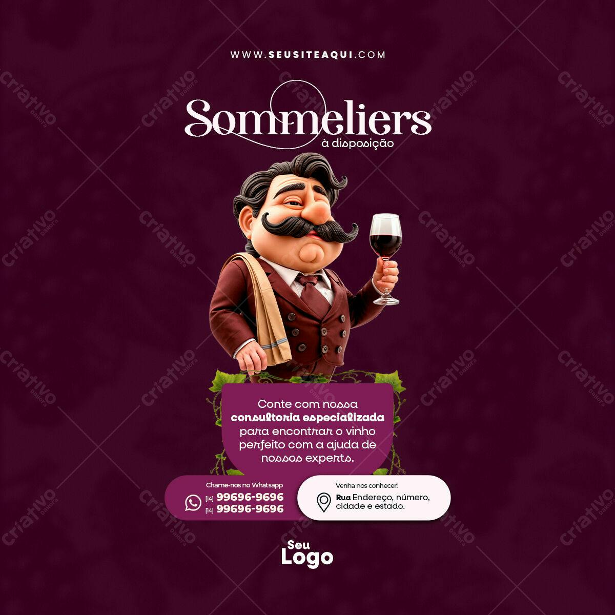 Flyer para Sommelier PSD Editável