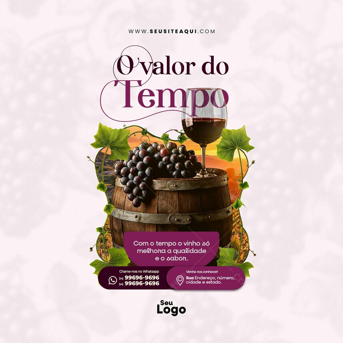 Flyer para Vinícola PSD Editável