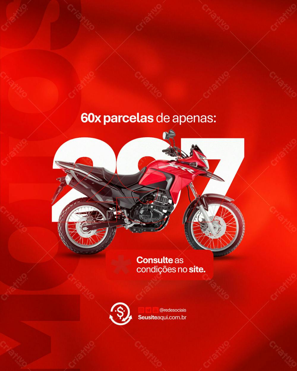 Consórcio Financiamento Seguros Concessionária Moto Carro Social Media Psd Editável