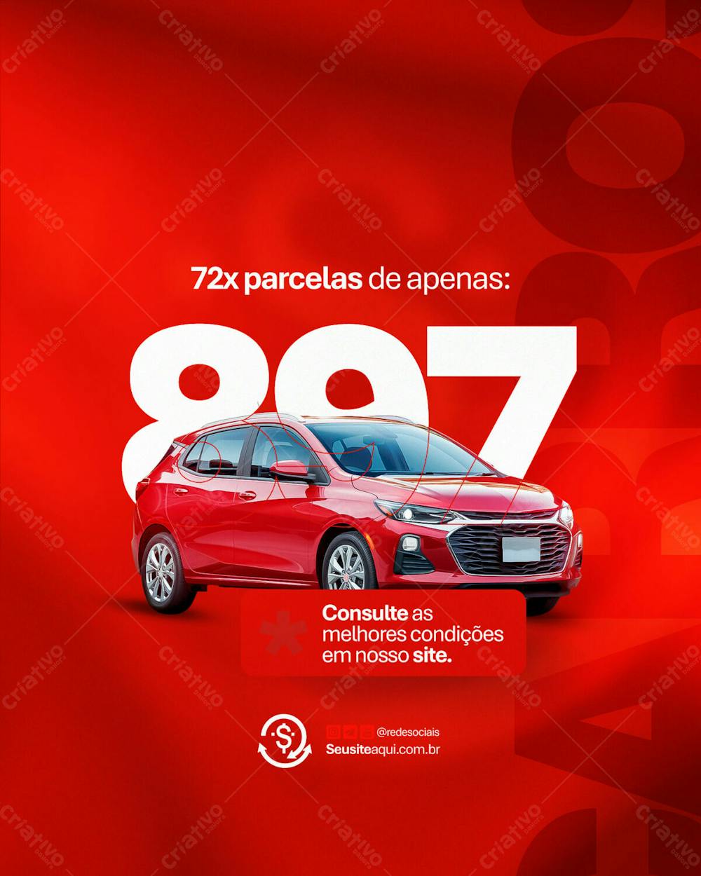 Consórcio Financiamento Seguros Concessionária Moto Carro Social Media Psd Editável