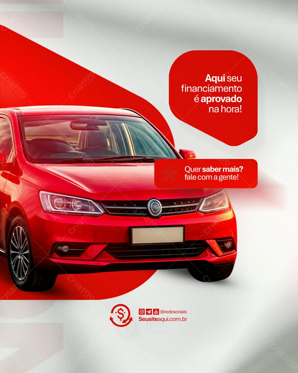 Consórcio Financiamento Seguros Concessionária Moto Carro Social Media Psd Editável