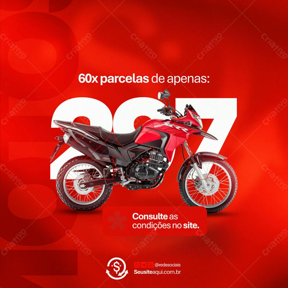 Consórcio Financiamento Seguros Concessionária Moto Carro Social Media Psd Editável