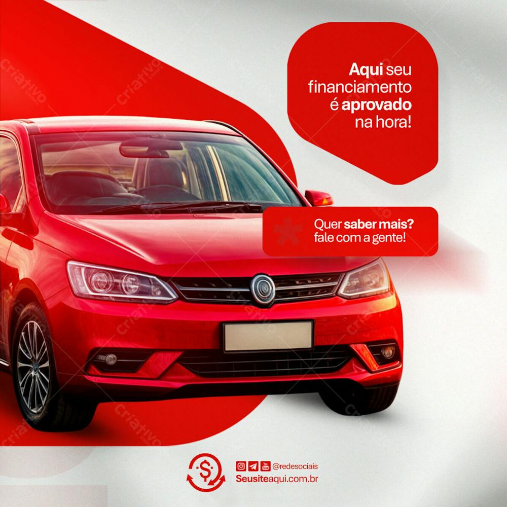 Consórcio Financiamento Seguros Concessionária Moto Carro Social Media Psd Editável