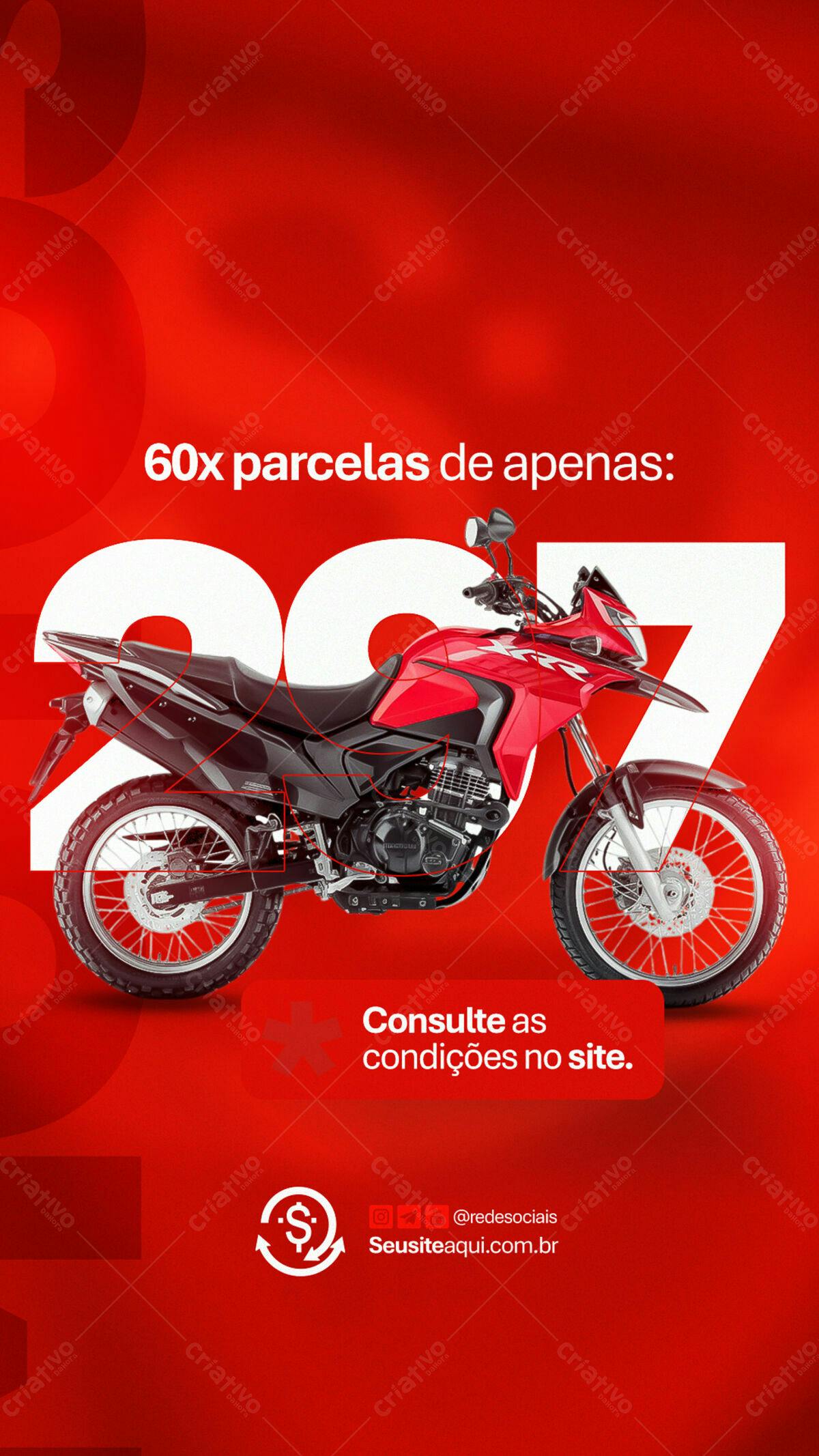 Flyer Moto Honda Promoção PSD Editável