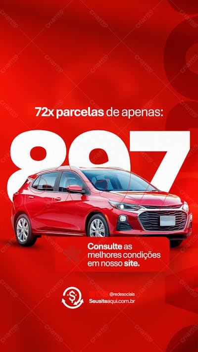 Consórcio Financiamento Seguros Concessionária Moto Carro Social Media Psd Editável
