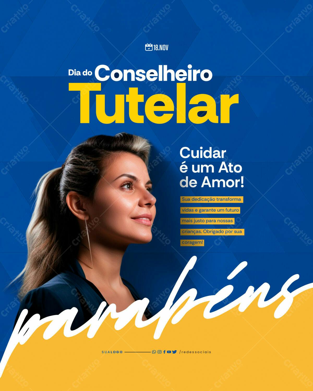 Post para o Dia do Conselheiro Tutelar PSD Editável