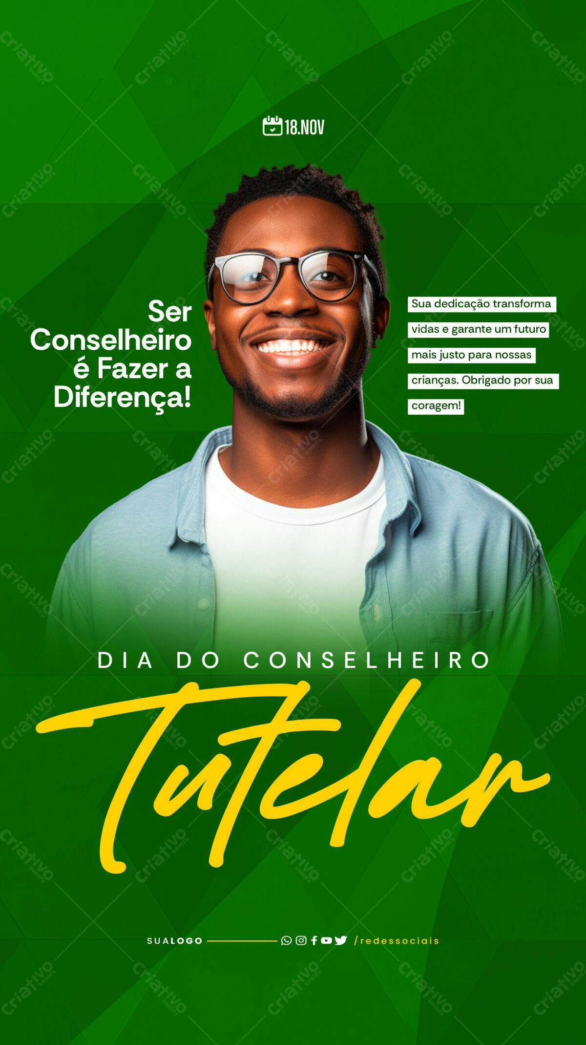 Flyer Dia do Conselheiro PSD Editável
