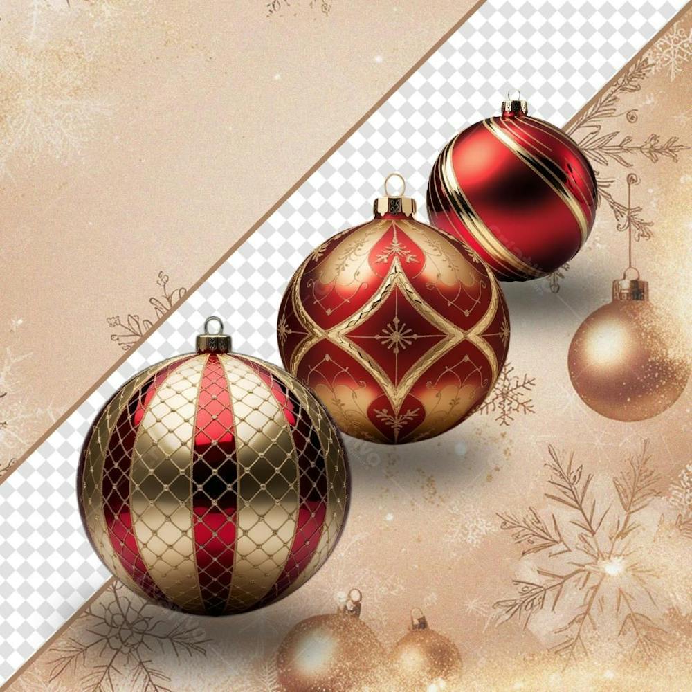  Bolas de enfeites De Natal Png