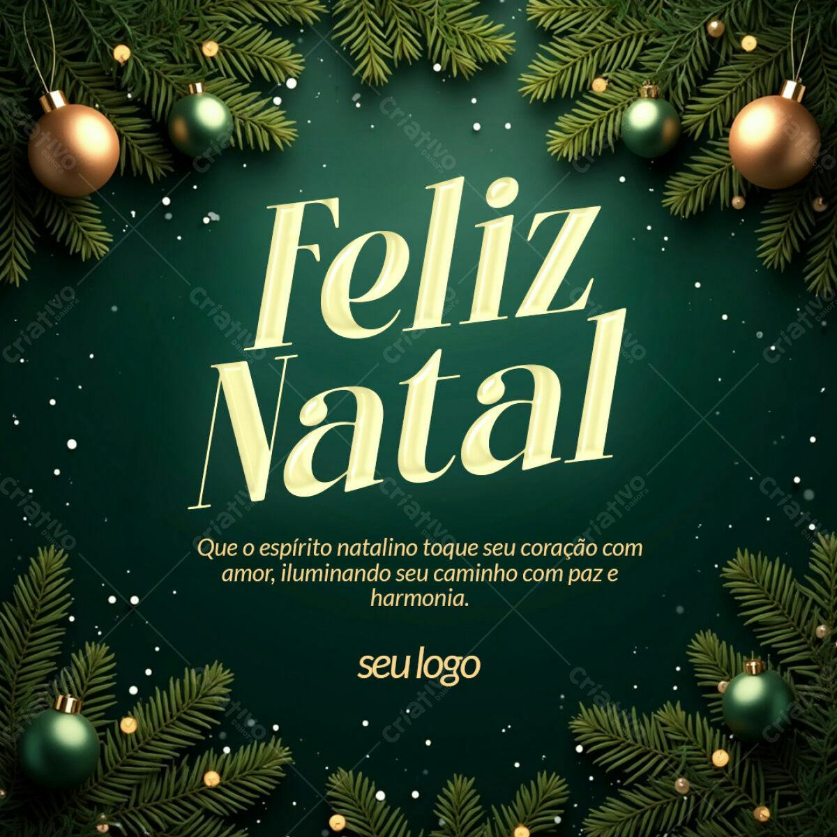 Postagem de Natal PSD Editável
