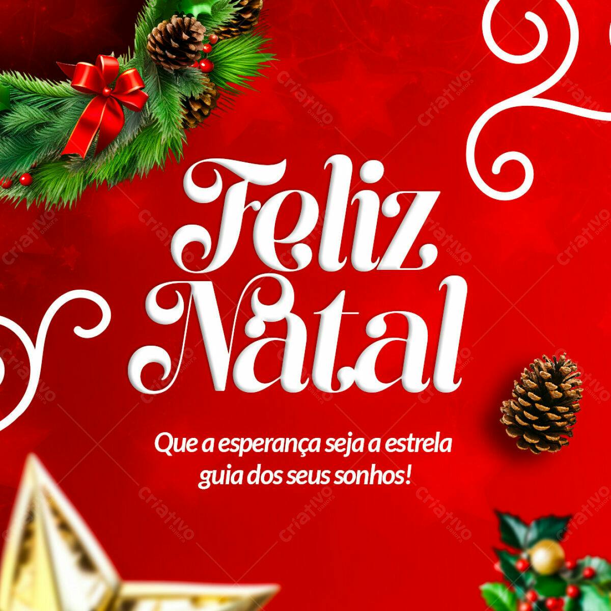 Postagem de Natal PSD Editável