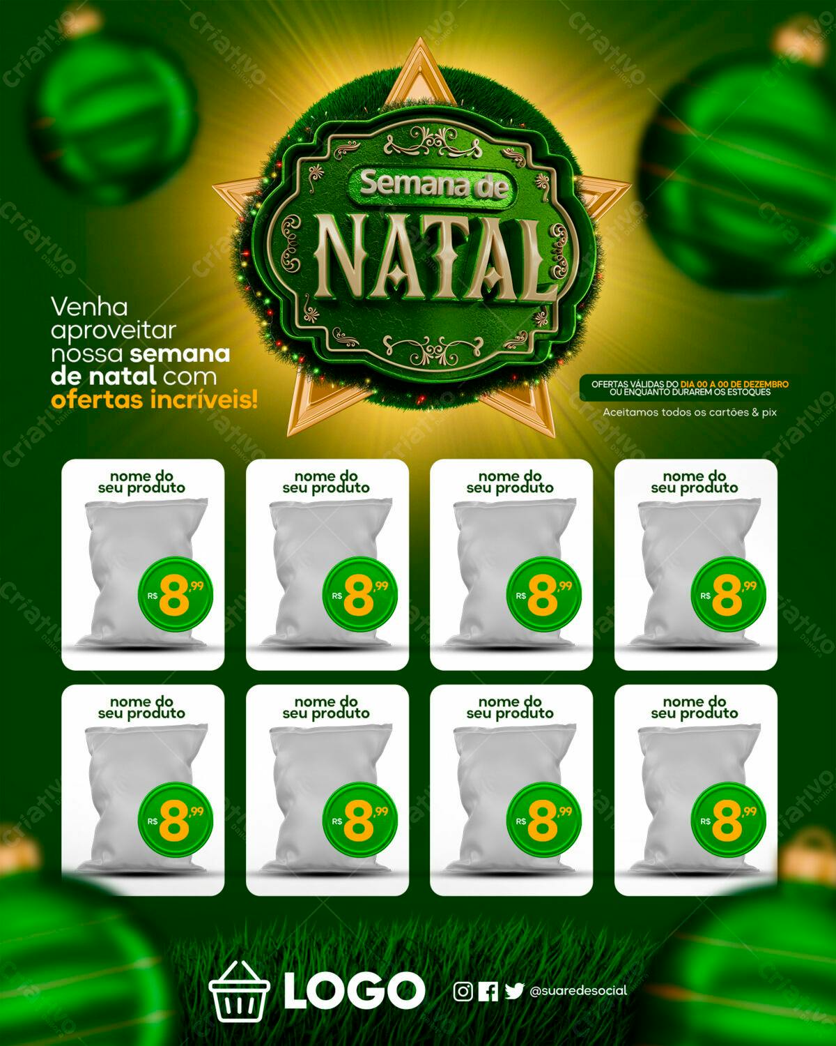 Flyer Semana de Natal PSD Editável