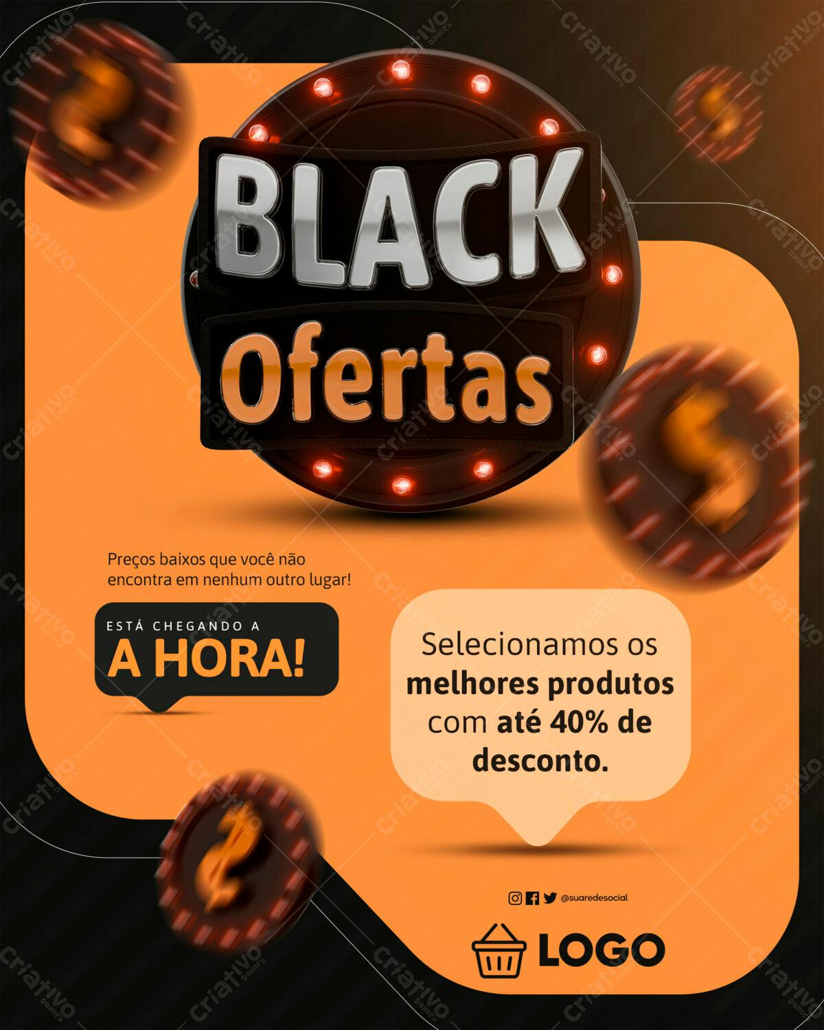 Flyer Black Friday PSD Editável
