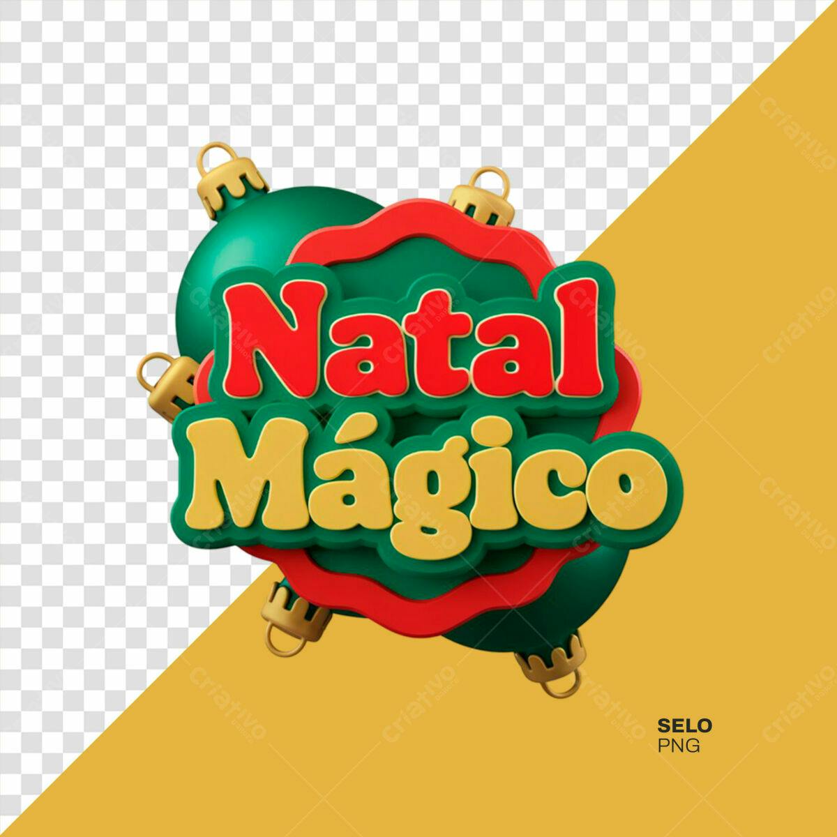 Arte Natalina Natal Mágico PSD Editável