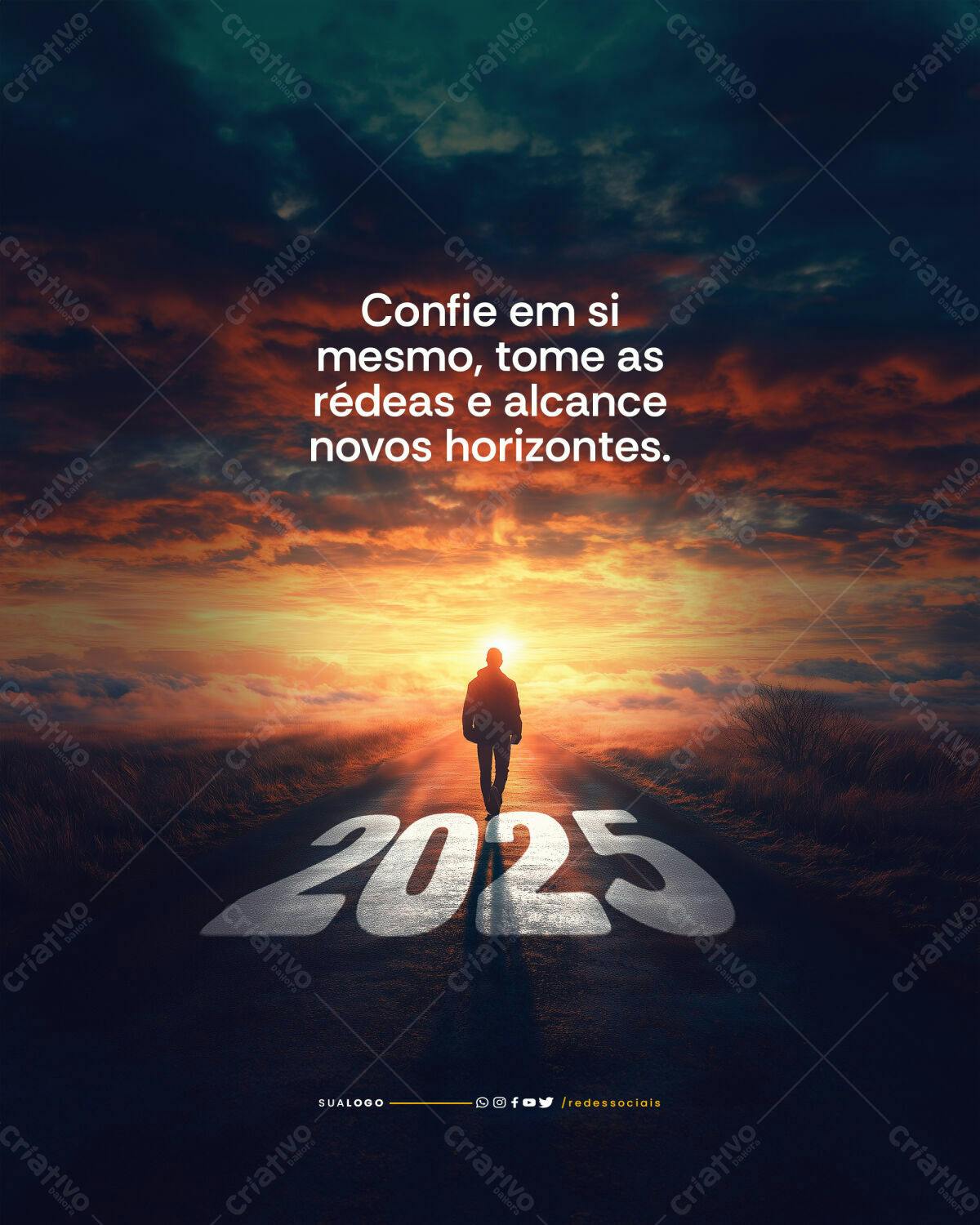 Flyer para Ano Novo 2025 PSD Editável