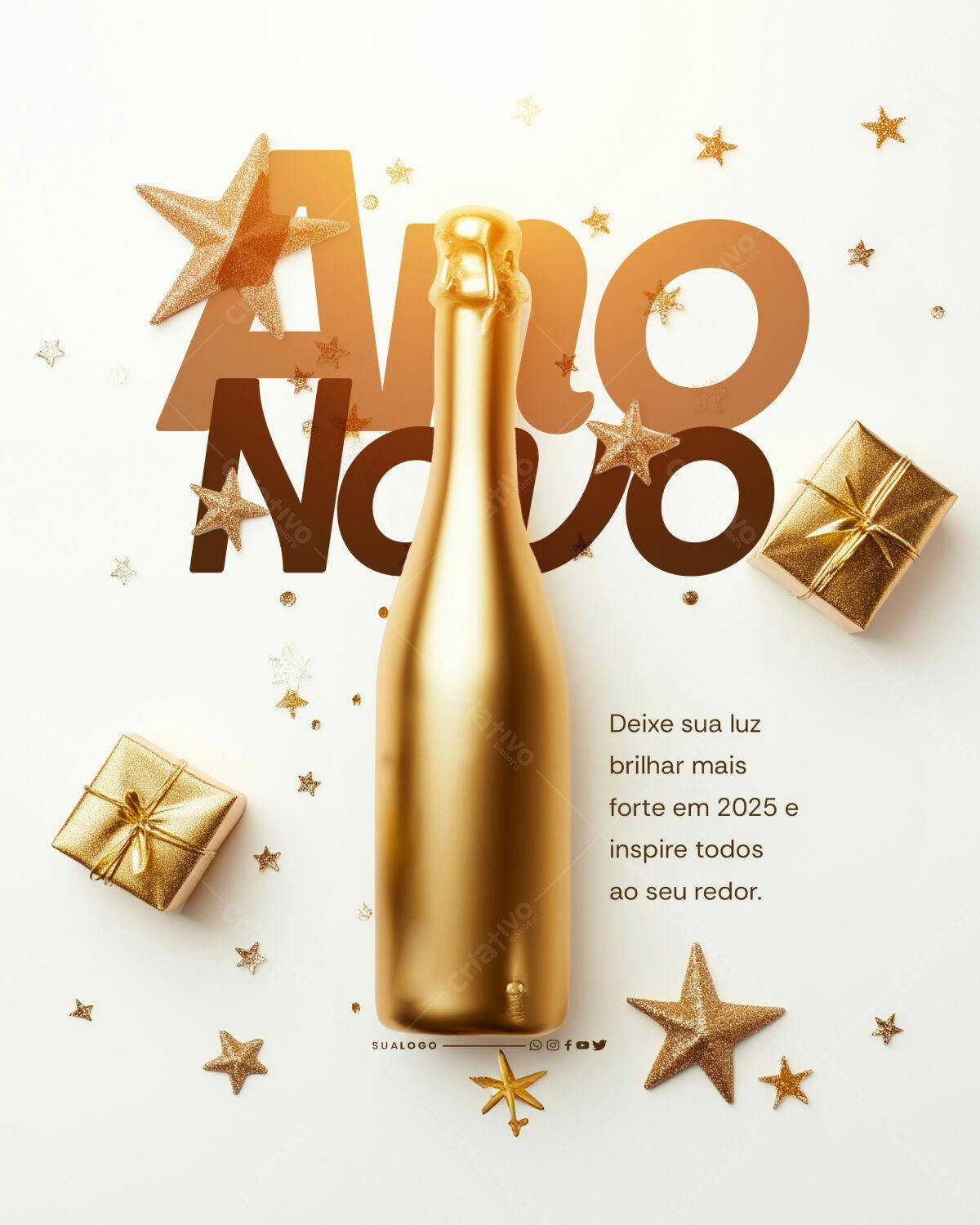 Flyer para Ano Novo PSD Editável