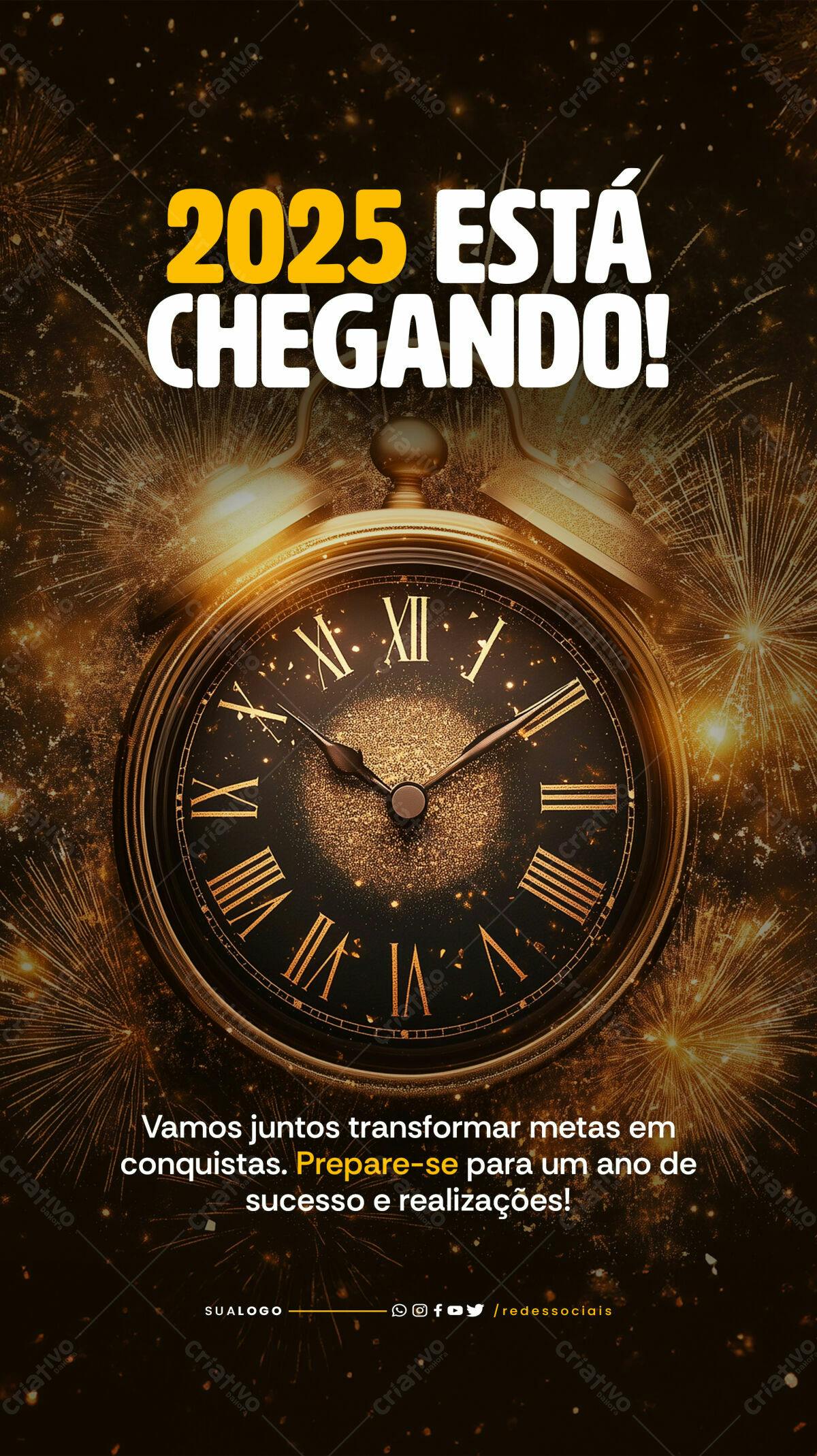 Flyer Ano Novo 2025 PSD Editável