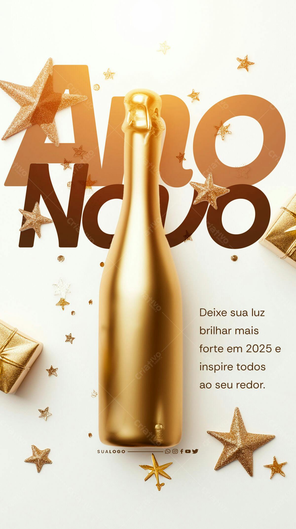 Flyer Ano Novo 2025 PSD Editável