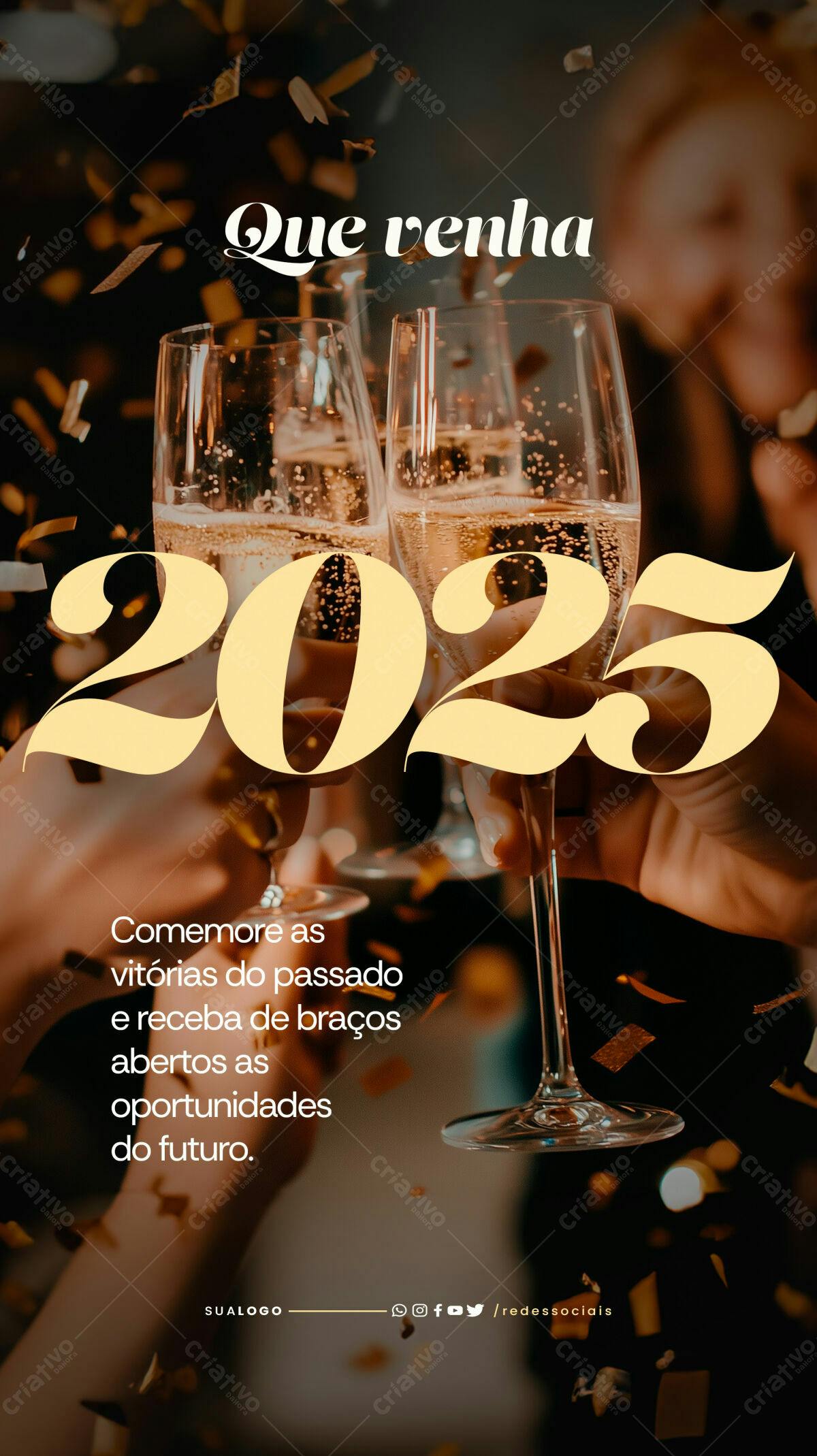 Flyer Ano Novo 2025 PSD Editável