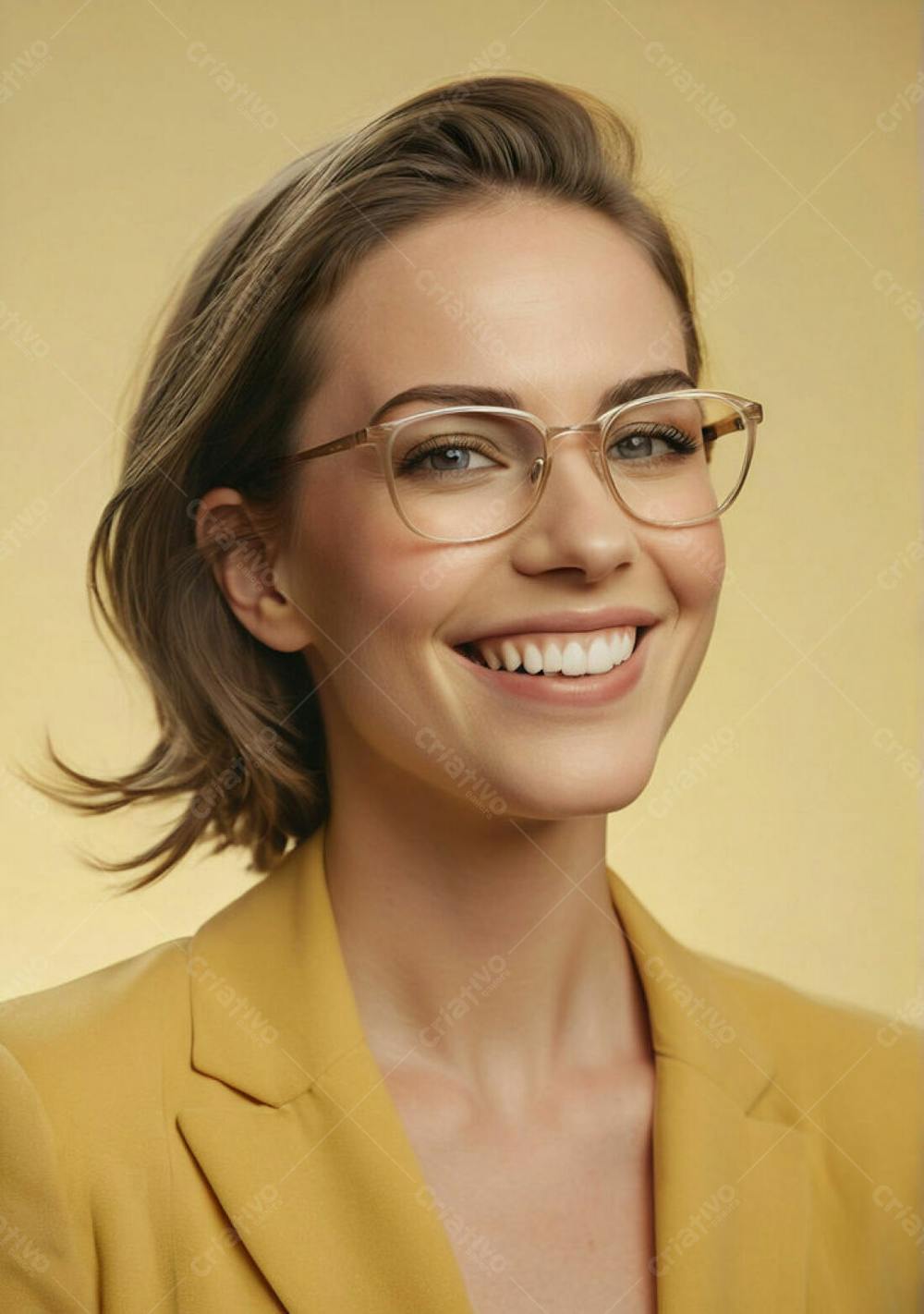 Mulher Amarelo Social Política Oculos