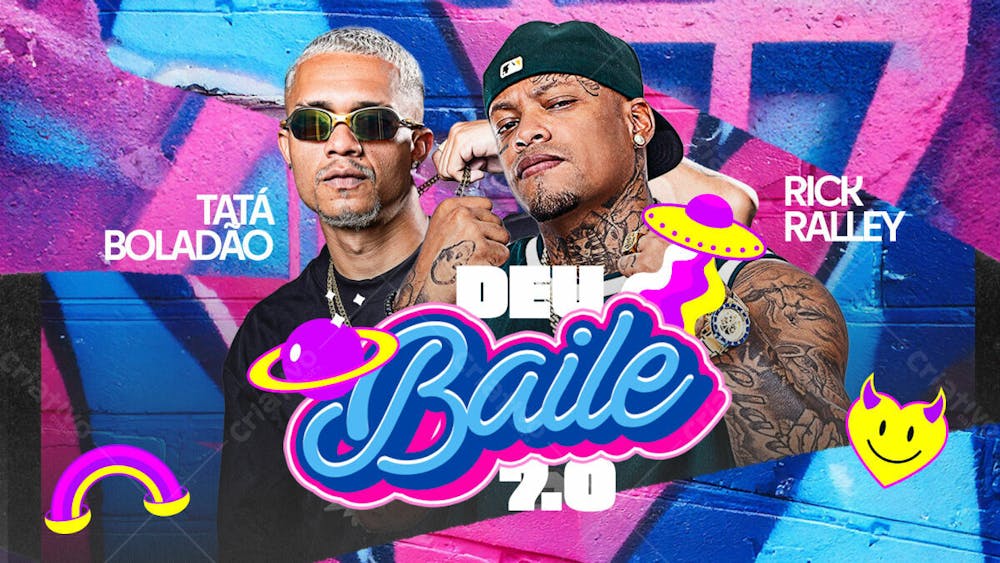 Flyer Thumb Capa Cd Banner Youtube Deu Baile Rick Ralley Psd Editável