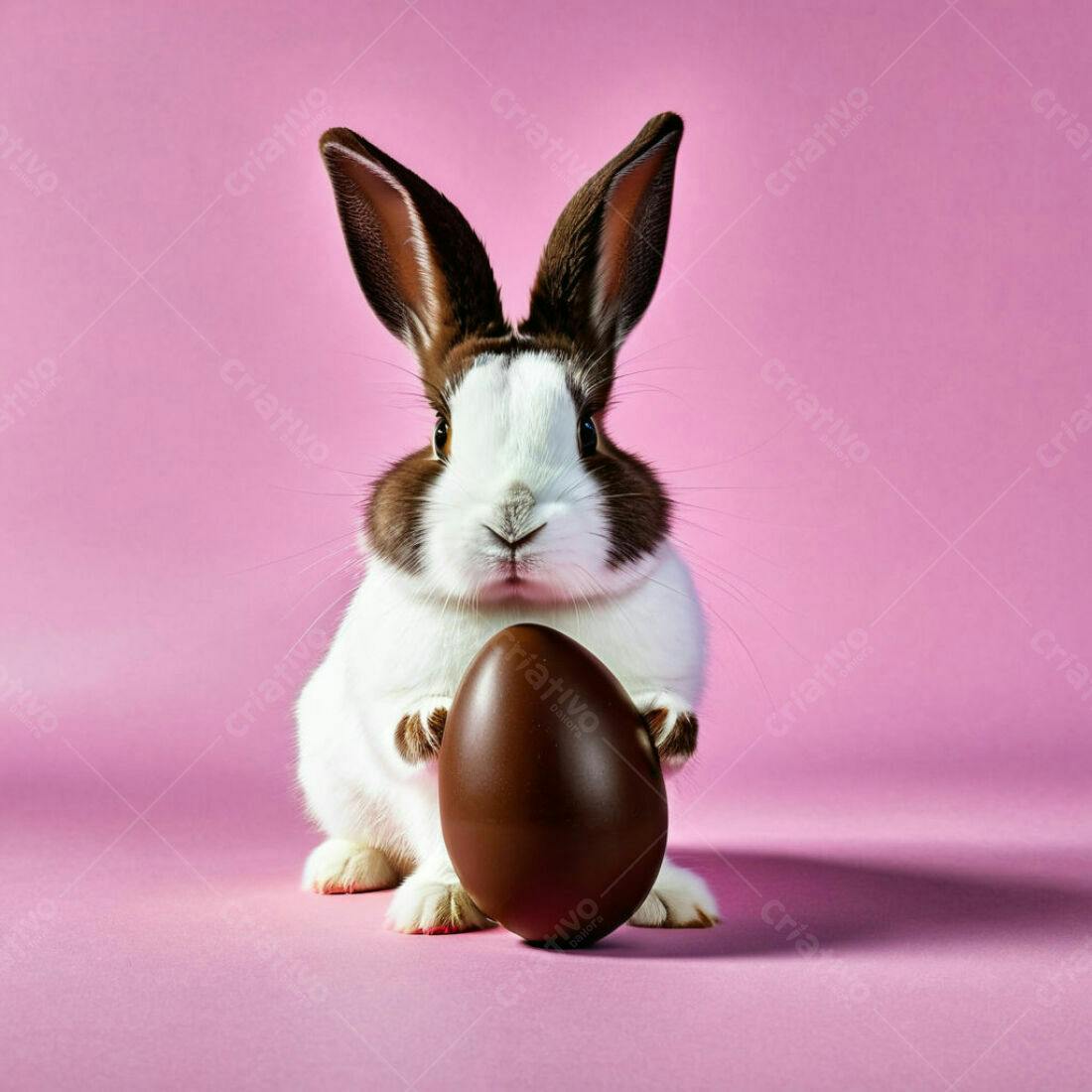 Coelho com ovo de chocolate Páscoa