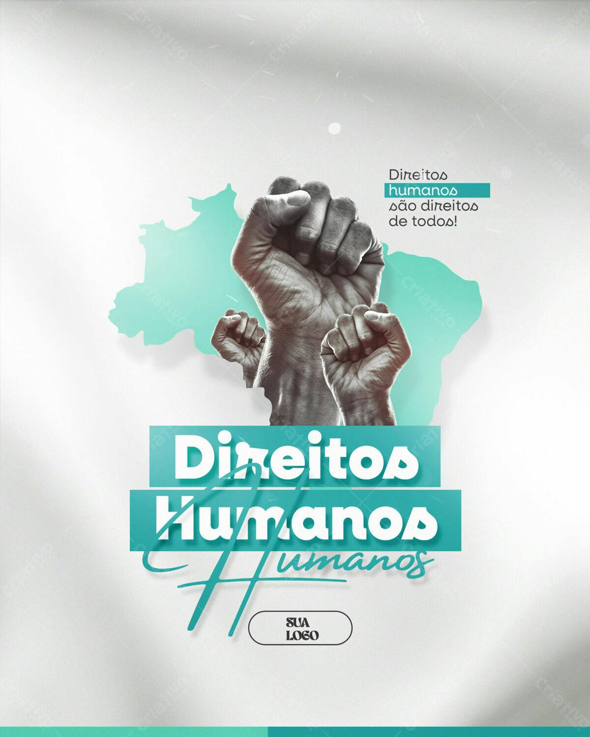 Flyer Dia dos Direitos Humanos PSD Editável