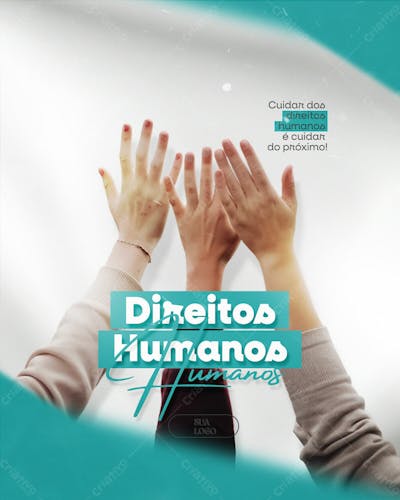 Dia Internacional Dos Direitos Humanos 10 De Dezembro Social Media Psd Editável