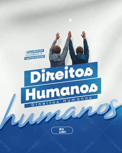 Dia Internacional Dos Direitos Humanos 10 De Dezembro Social Media Psd Editável