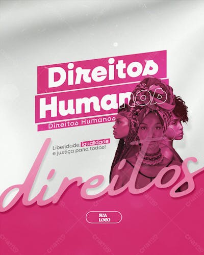 Dia Internacional Dos Direitos Humanos 10 De Dezembro Social Media Psd Editável
