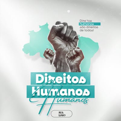 Dia Internacional Dos Direitos Humanos 10 De Dezembro Social Media Psd Editável