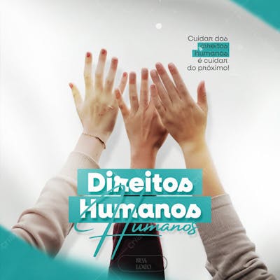 Dia Internacional Dos Direitos Humanos 10 De Dezembro Social Media Psd Editável