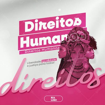 Dia Internacional Dos Direitos Humanos 10 De Dezembro Social Media Psd Editável
