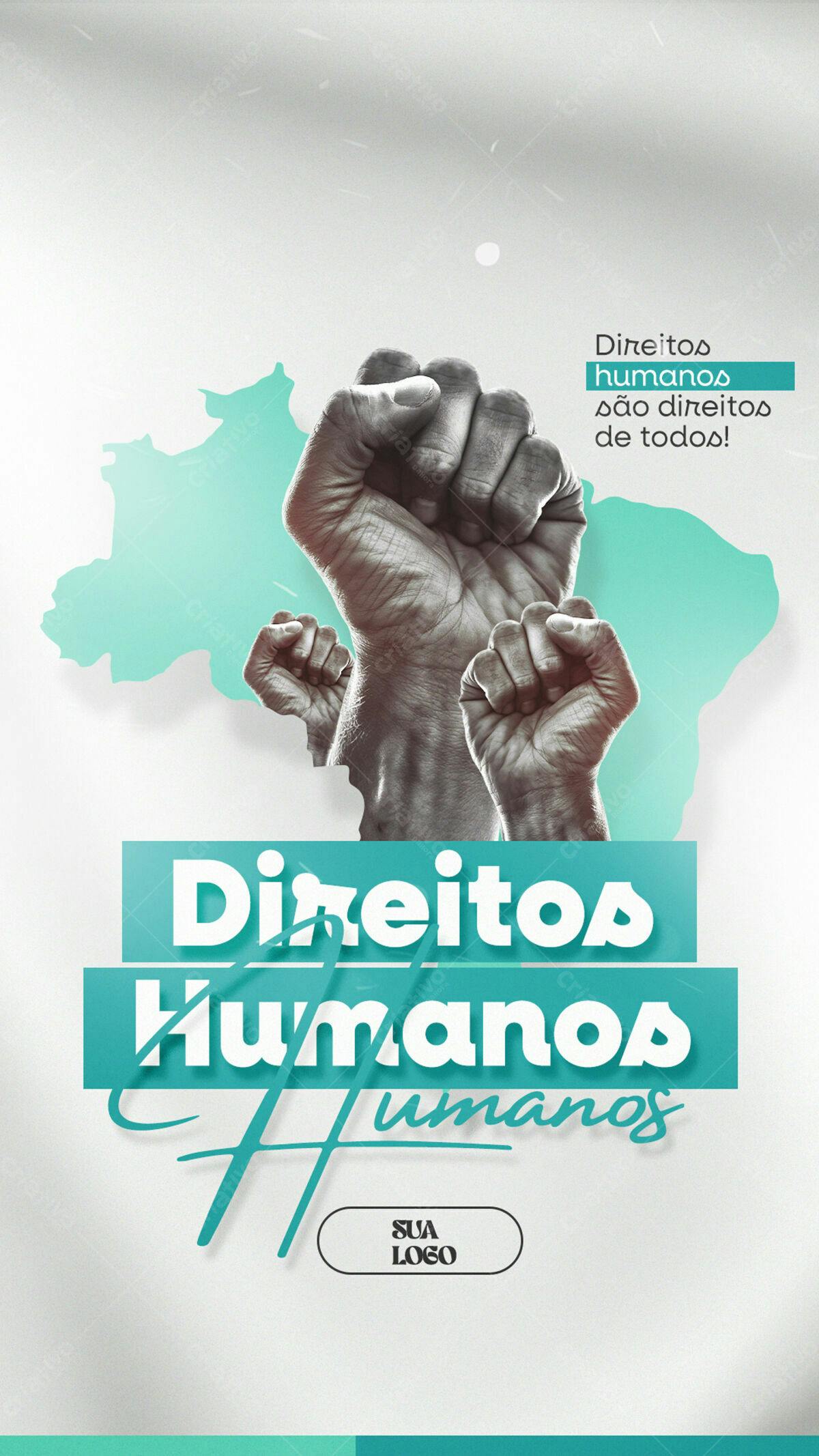 Flyer Dia dos Direitos Humanos PSD Editável