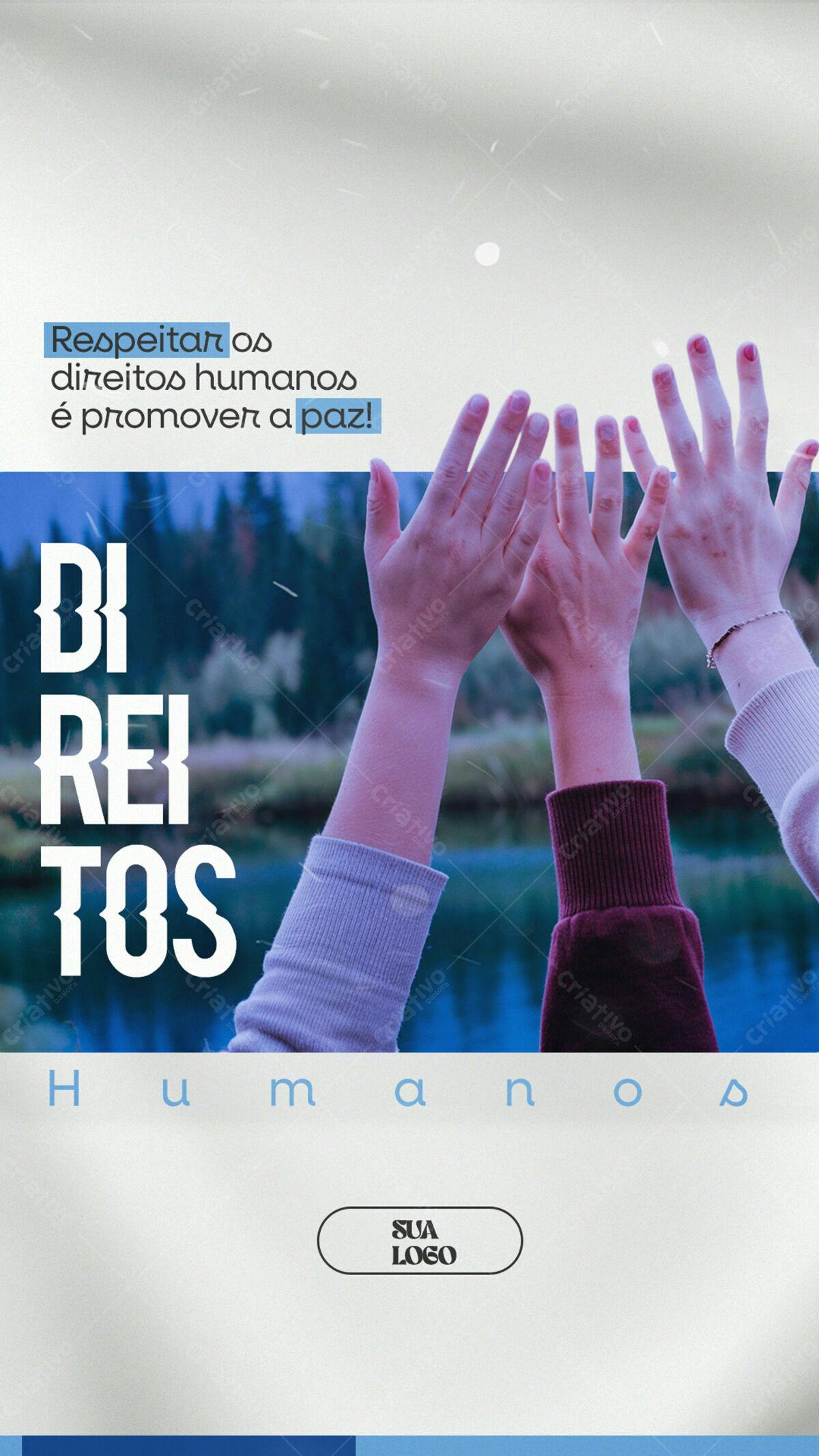 Flyer Dia dos Direitos Humanos PSD Editável
