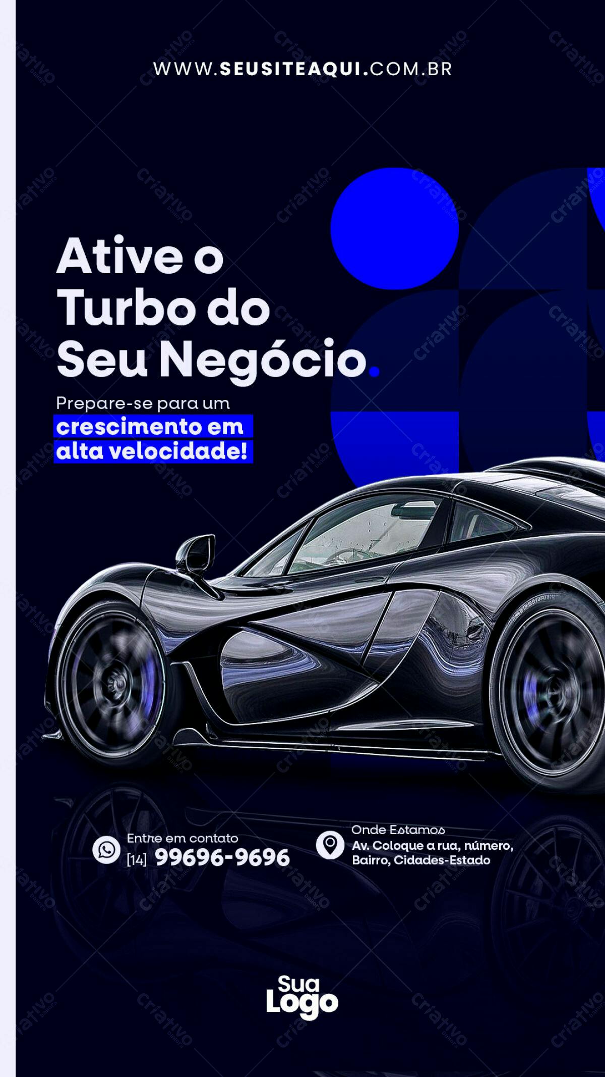 Flyer para Negócios de Alta Velocidade PSD Editável