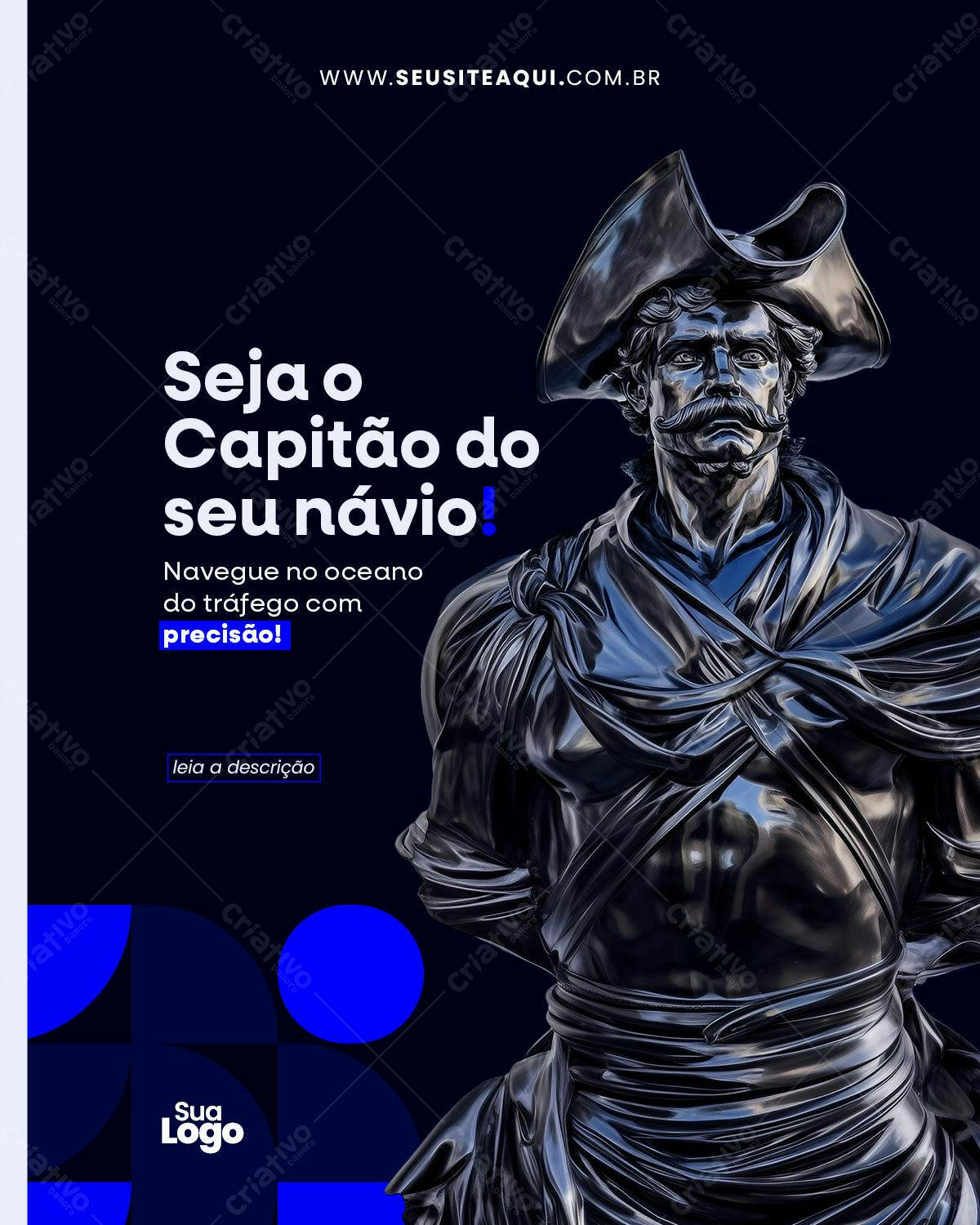 Flyer Publicitário Capitão do Navio PSD Editável