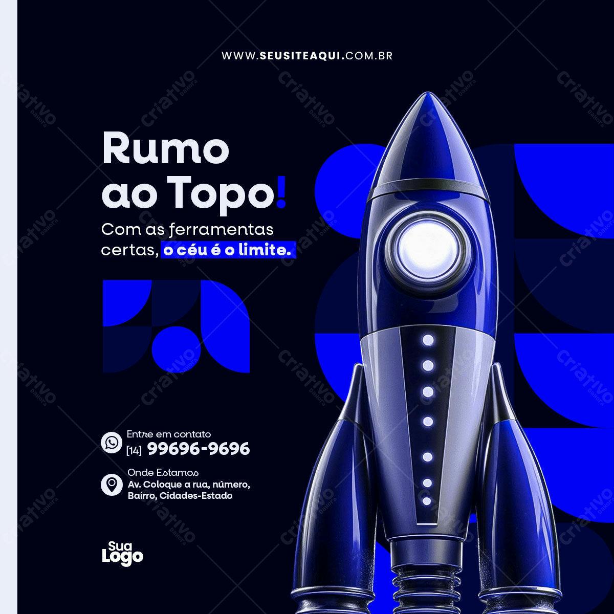 Postagem para Redes Sociais - Rumo ao Topo PSD Editável