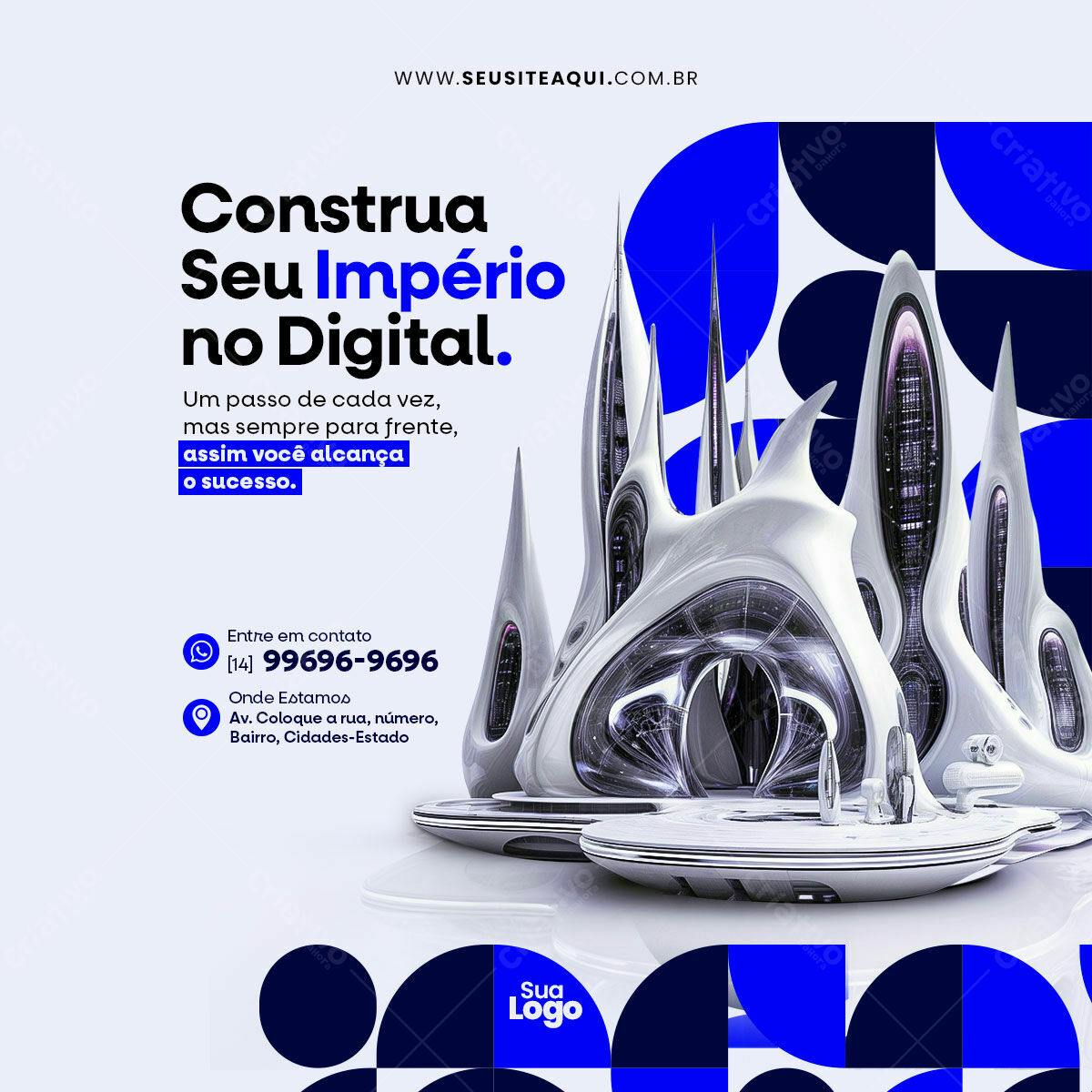 Post para Mídias Sociais - Construa seu Império Digital PSD Editável