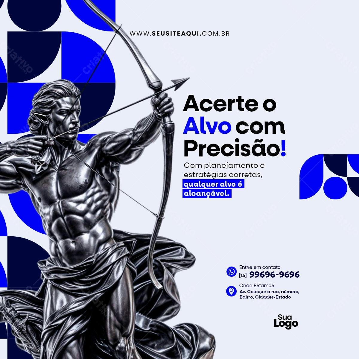 Post para Redes Sociais com Arqueiro PSD Editável
